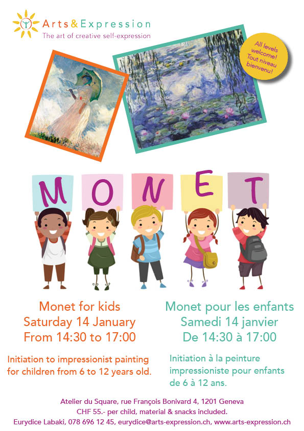 Monet for Children - Creative Art Workshop for children from 6 to 12 years old - Geneva